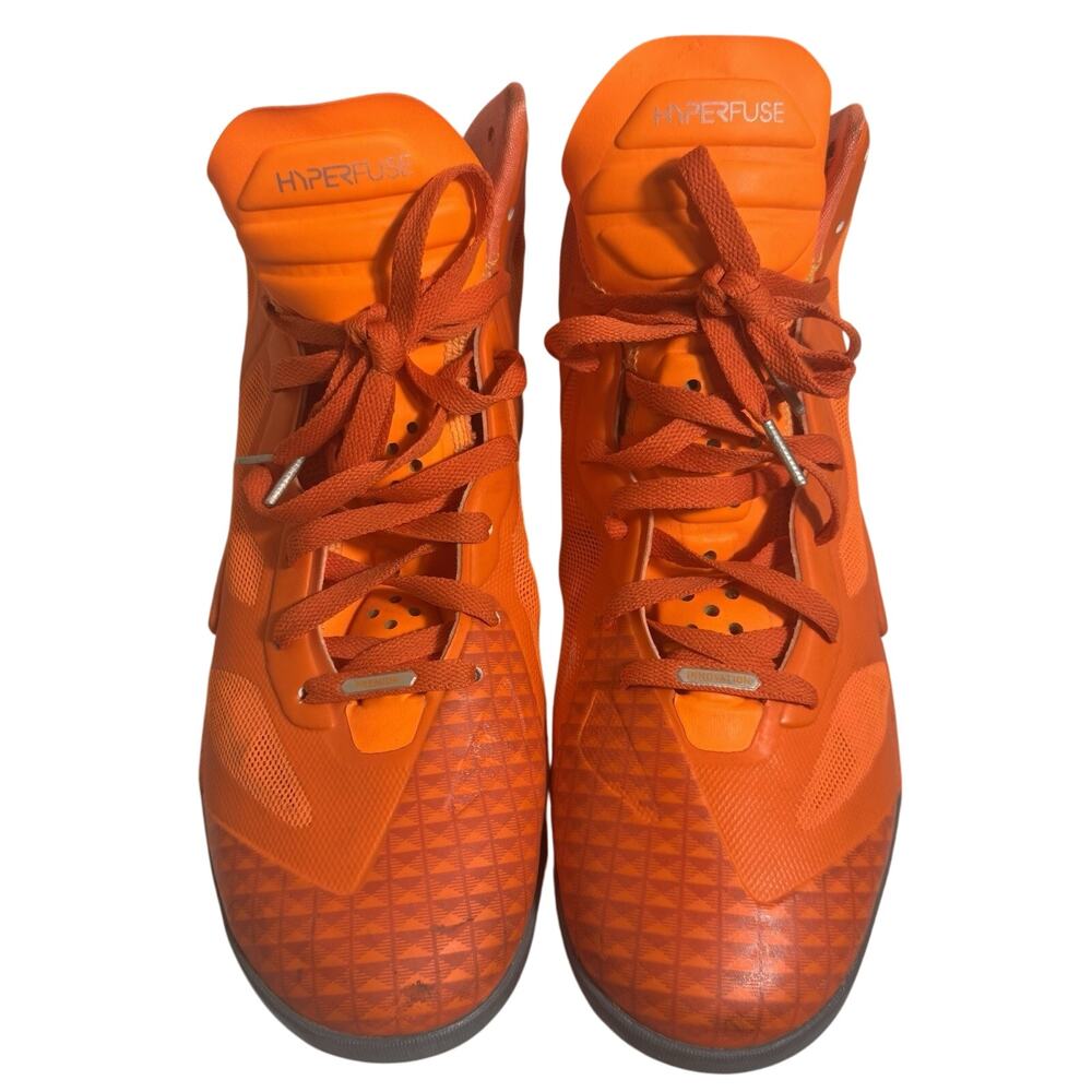 Nike Zoom Hyperfuse Basketball Sneakers Shoes Mens Size 11 Orange